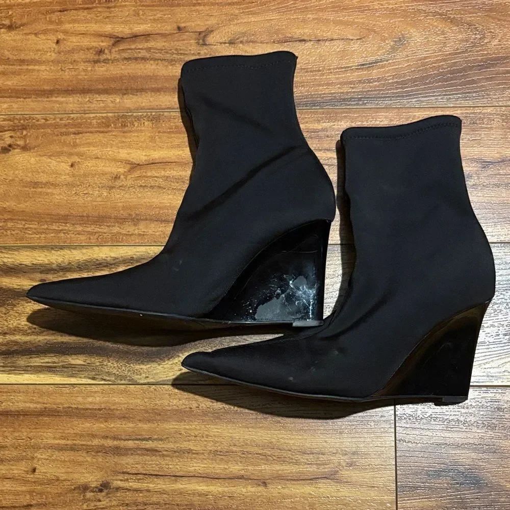 Zara Stretch Wedge Ankle Boots